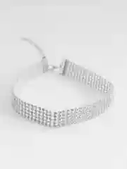 Серый чокеры со стразами