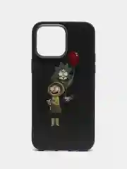 Красный чехол "Рик и Морти" для iPhone (Айфон) 13, 13 Pro, 13 Pro Max, 14, 14 Pro, 14 Pro Max
