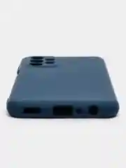 Синий чехол для Samsung Galaxy A23, силиконовый, закрытый низ, бархат внутри Silicone Cover
