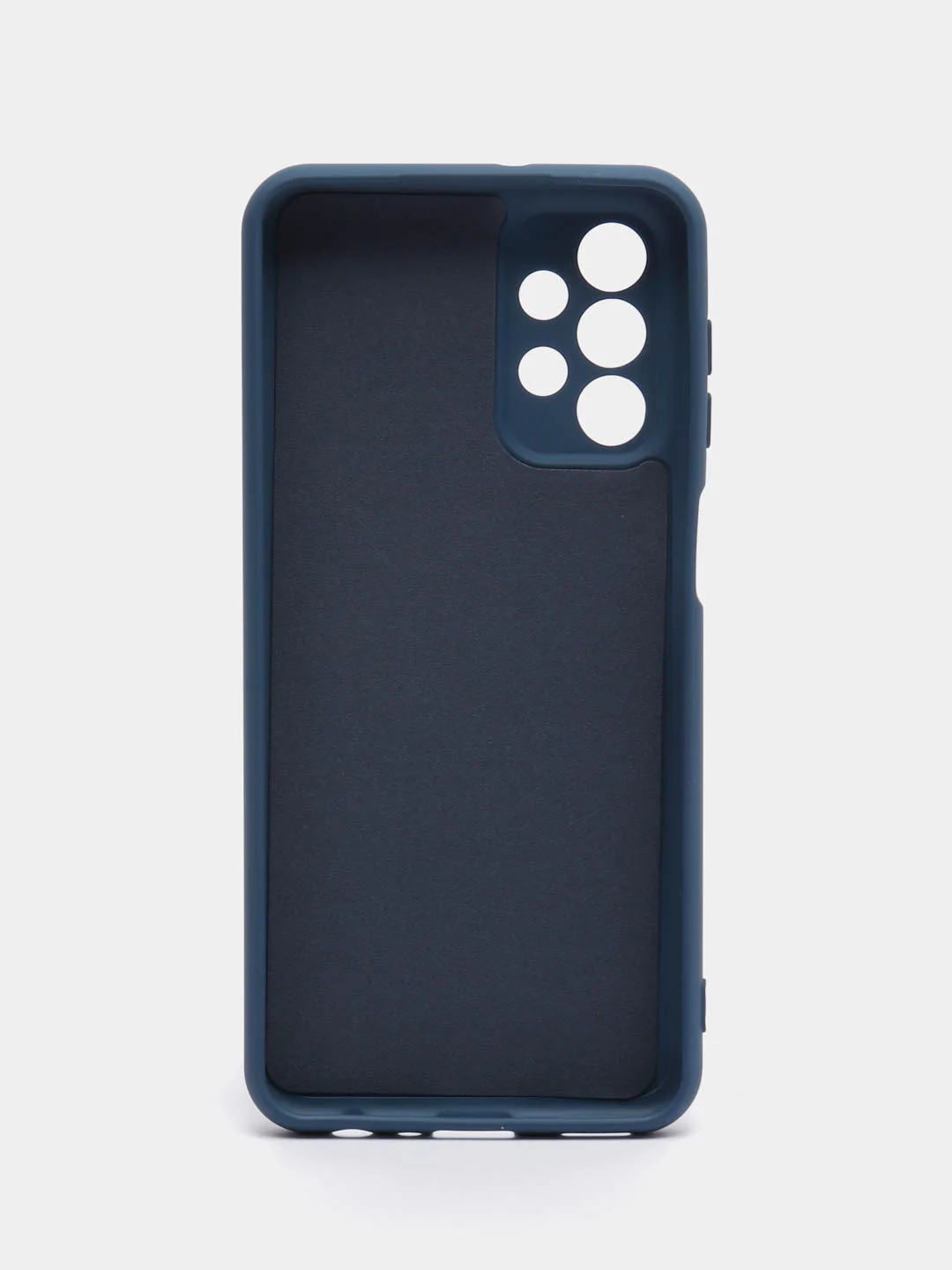Синий чехол для Samsung Galaxy A23, силиконовый, закрытый низ, бархат внутри Silicone Cover