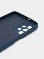 Синий чехол для Samsung Galaxy A23, силиконовый, закрытый низ, бархат внутри Silicone Cover