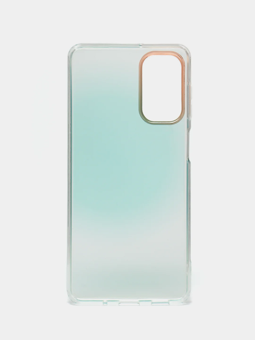 Бирюзовый силиконовый чехол Samsung M52 рисунком,из органического стекла