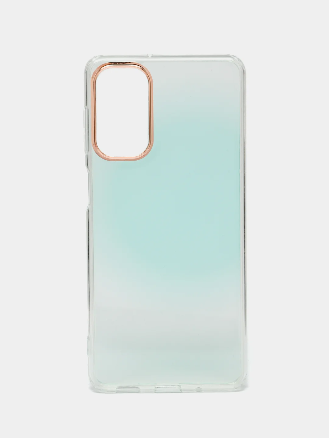 Бирюзовый силиконовый чехол Samsung M52 рисунком,из органического стекла