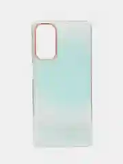 Бирюзовый силиконовый чехол Samsung M52 рисунком,из органического стекла