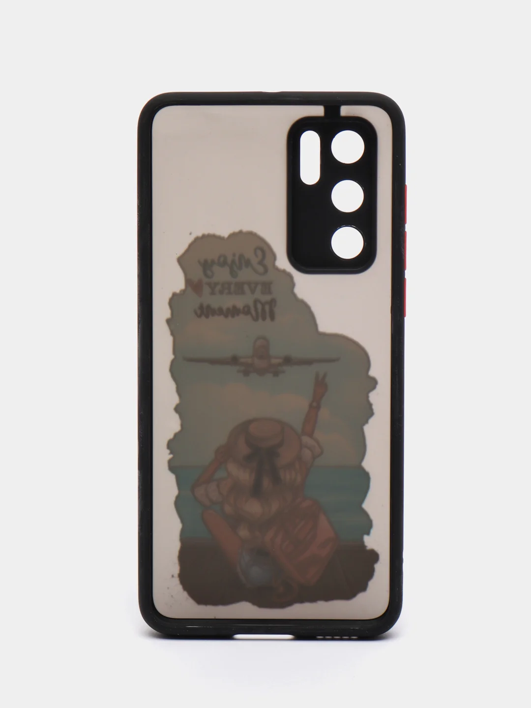 Голубой чехол для Huawei Honor P30 Lite, P30 Pro, P40, P40 Pro,P40 Lite E/Y7P/9C, Y6P, с бортиками