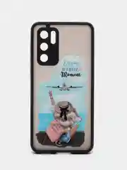 Голубой чехол для Huawei Honor P30 Lite, P30 Pro, P40, P40 Pro,P40 Lite E/Y7P/9C, Y6P, с бортиками