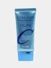 Синий солнцезащитный крем для лица и тела Enough SPF 50+ с коллагеном,увлажняющий,спф, от солнца