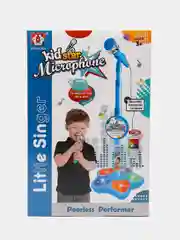 Синий музыкальный детский микрофон