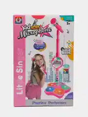 Розовый музыкальный детский микрофон