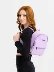 Лавандовый рюкзак женский кожаный, маленький, вместительный