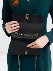 Черный клатч женский
