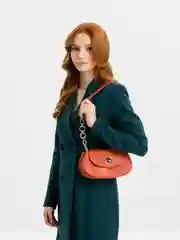 Оранжевый сумка женская, из искусственной кожи
