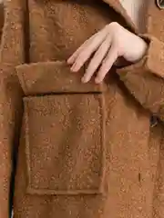 Коричневый дубленка женская "Teddy"
