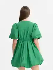 Платье летнее QP Store, с воздушной юбкой, зеленое