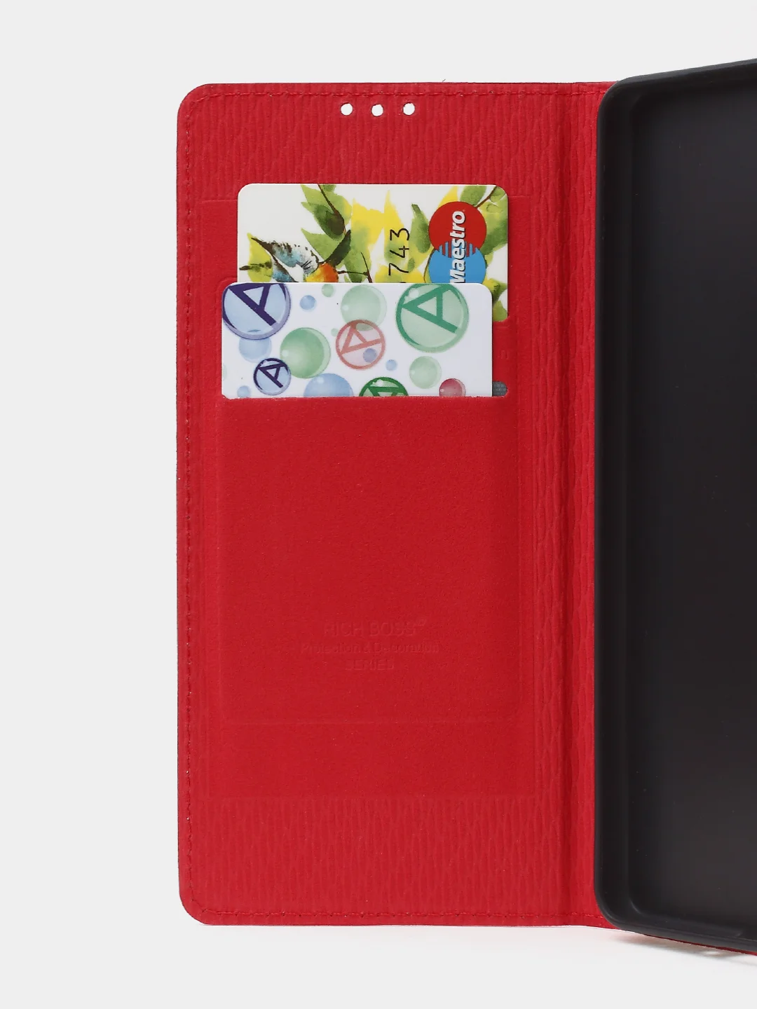 Красный чехол-книжка для Samsung A53 из нубука Super Creative