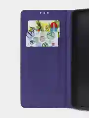 Фиолетовый чехол-книжка для Samsung A53 из нубука Super Creative