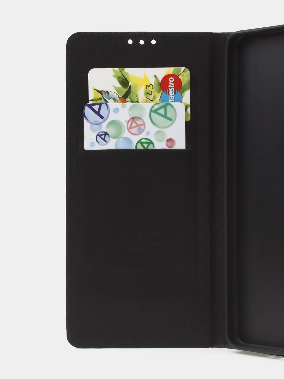 Черный чехол-книжка для Samsung A53 из нубука Super Creative