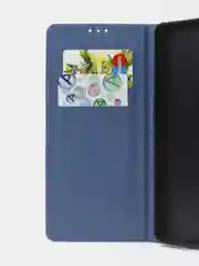 Синий чехол-книжка для Samsung A73 из нубука Super Creative