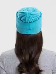 Голубой шапка женская