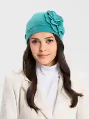 Бирюзовый шапка женская