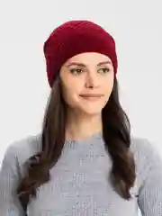 Бордовый шапка женская