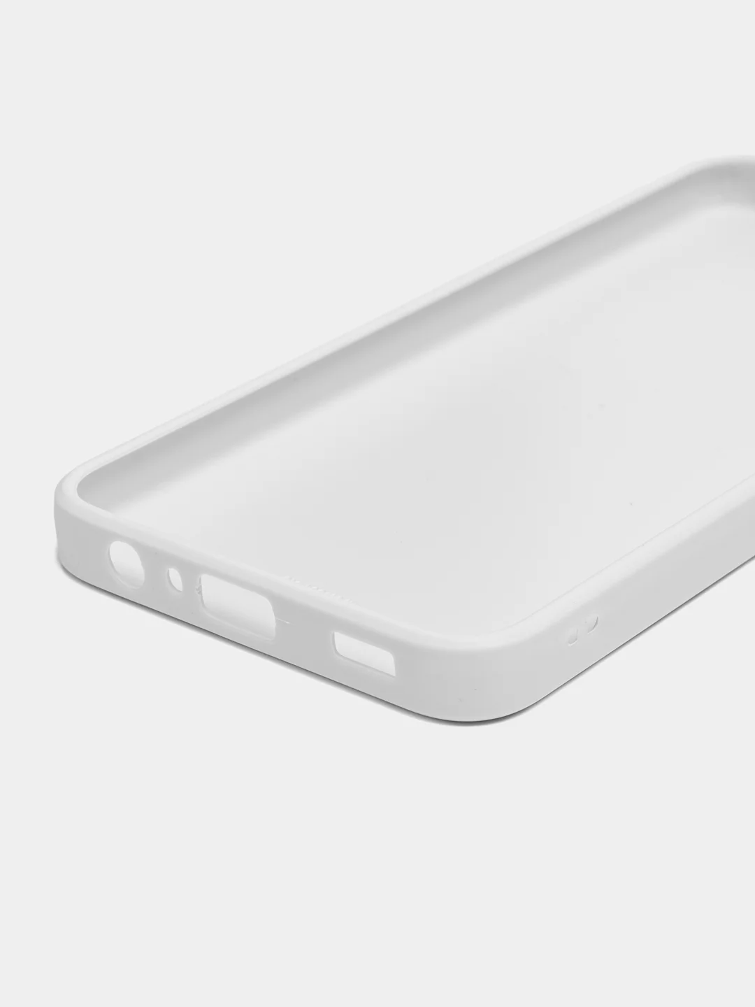 Белый чехол Samsung Galaxy A03 (Самсунг Галакси А03), пластиковый, глянцевый, под стекло