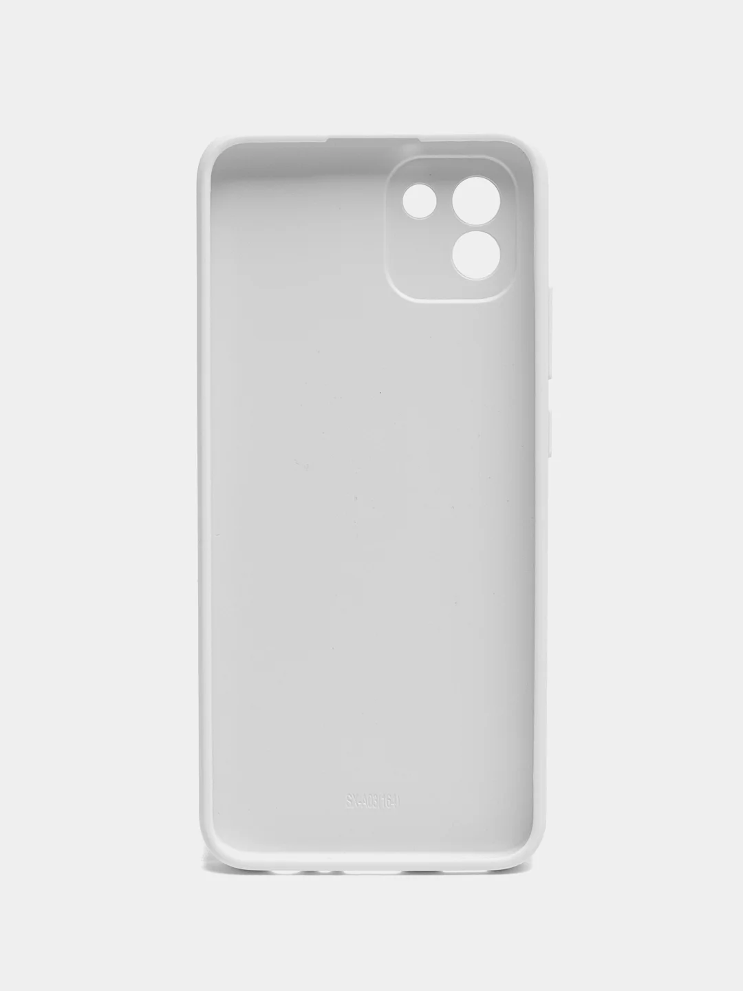 Белый чехол Samsung Galaxy A03 (Самсунг Галакси А03), пластиковый, глянцевый, под стекло
