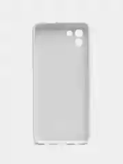 Белый чехол Samsung Galaxy A03 (Самсунг Галакси А03), пластиковый, глянцевый, под стекло