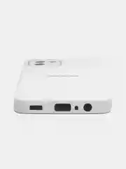 Белый чехол Samsung Galaxy A03 (Самсунг Галакси А03), пластиковый, глянцевый, под стекло