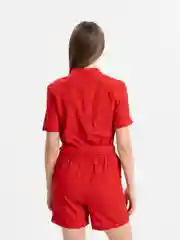 Желтый комбинезон с шортами женский