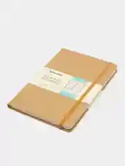 Блокнот BRAUBERG Metropolis Special, под кожу, A5, 80 листов, резинка, клетка, золотистый