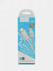 Белый кабель Hoco Micro-USB, Type-C, Lightning, 1 метр