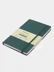 Блокнот А5 130х210мм, BRAUBERG ULTRA, балакрон, 80г/м2, 96л, линия, темно-зеленый, 113047