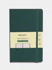 Блокнот А5 130х210мм, BRAUBERG ULTRA, балакрон, 80г/м2, 96л, линия, темно-зеленый, 113047