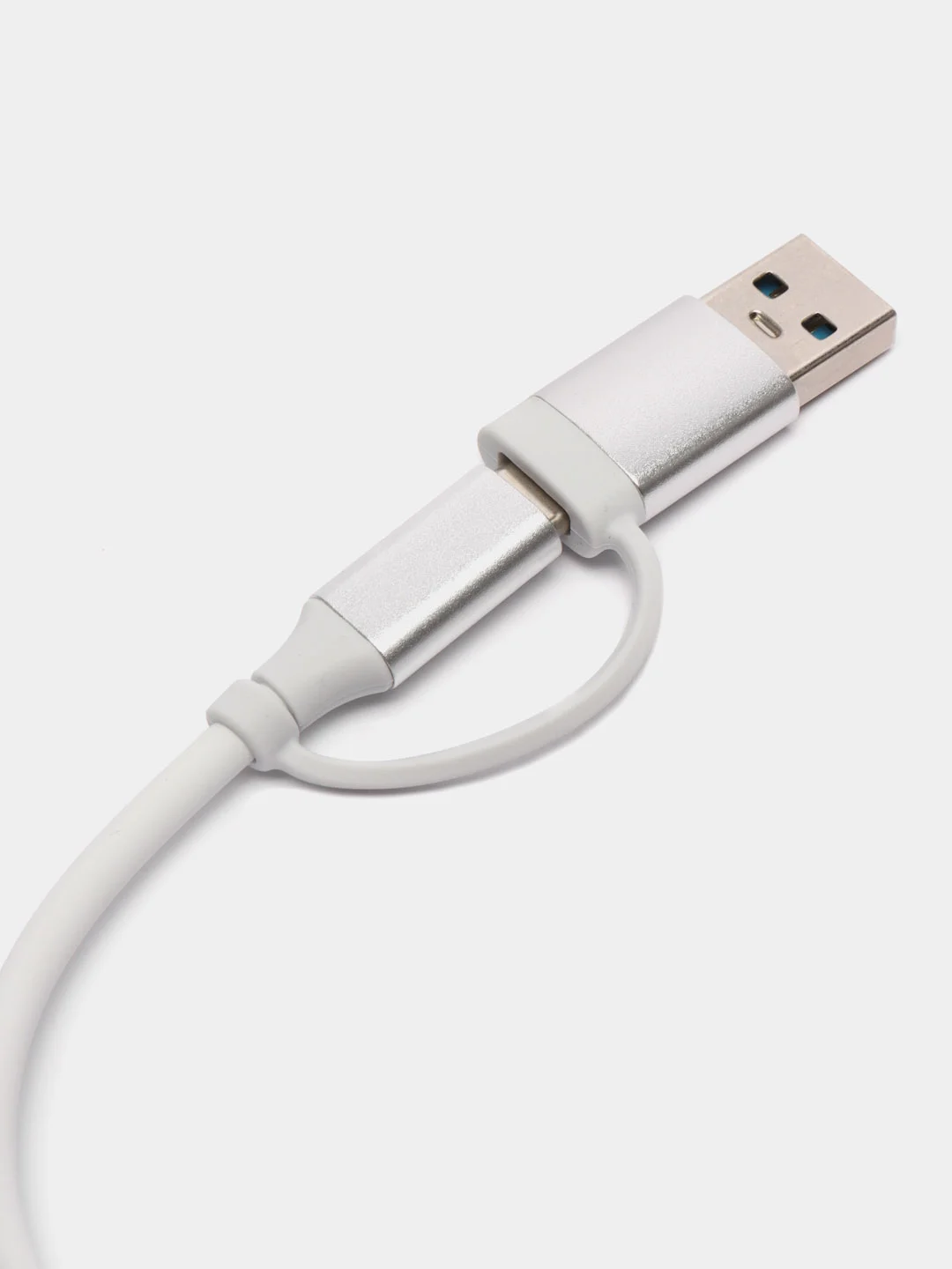 Серебряный usb hub концентратор универсальный usb 3.0 type-c 4 в 1