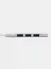Серебряный usb hub концентратор универсальный usb 3.0 type-c 4 в 1
