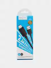 Черный кабель Hoco Micro-USB, Type-C, Lightning, 1 метр