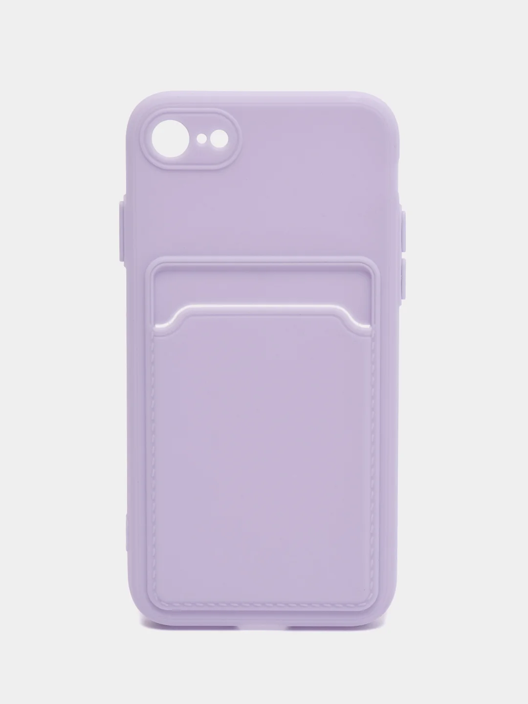 Лавандовый чехол для iPhone 12, 13, Pro Max, 7, 8, SE 2020 с карманом для карт защита камеры динамика