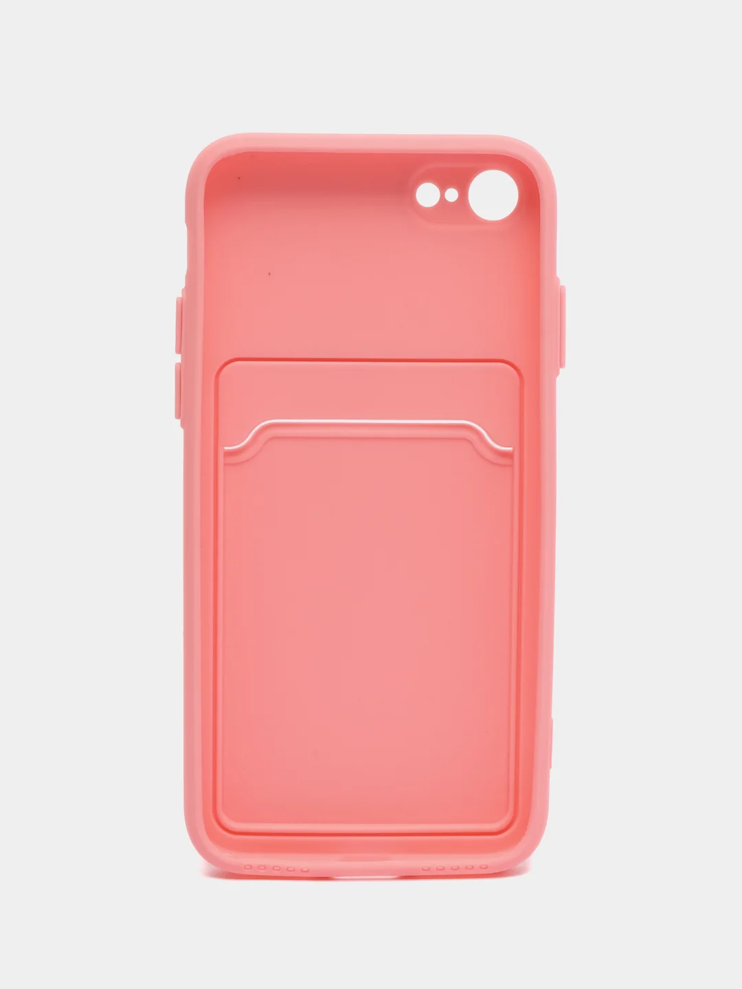 Розовый чехол для iPhone 12, 13, Pro Max, 7, 8, SE 2020 с карманом для карт защита камеры динамика