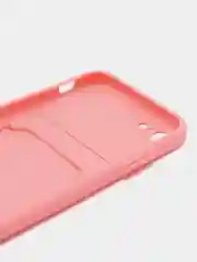 Розовый чехол для iPhone 12, 13, Pro Max, 7, 8, SE 2020 с карманом для карт защита камеры динамика