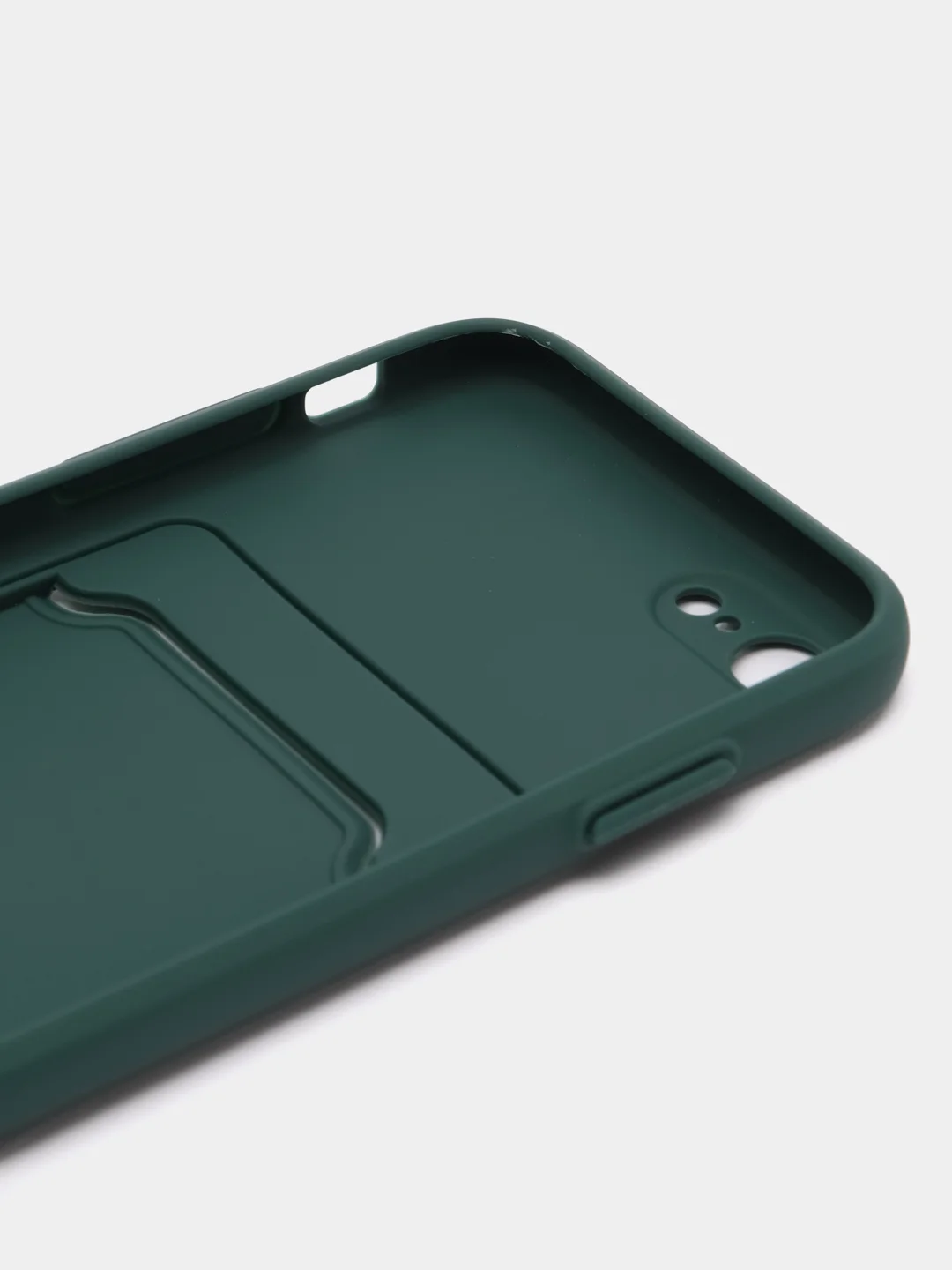 Зеленый чехол для iPhone 12, 13, Pro Max, 7, 8, SE 2020 с карманом для карт защита камеры динамика