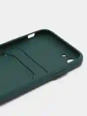 Зеленый чехол для iPhone 12, 13, Pro Max, 7, 8, SE 2020 с карманом для карт защита камеры динамика