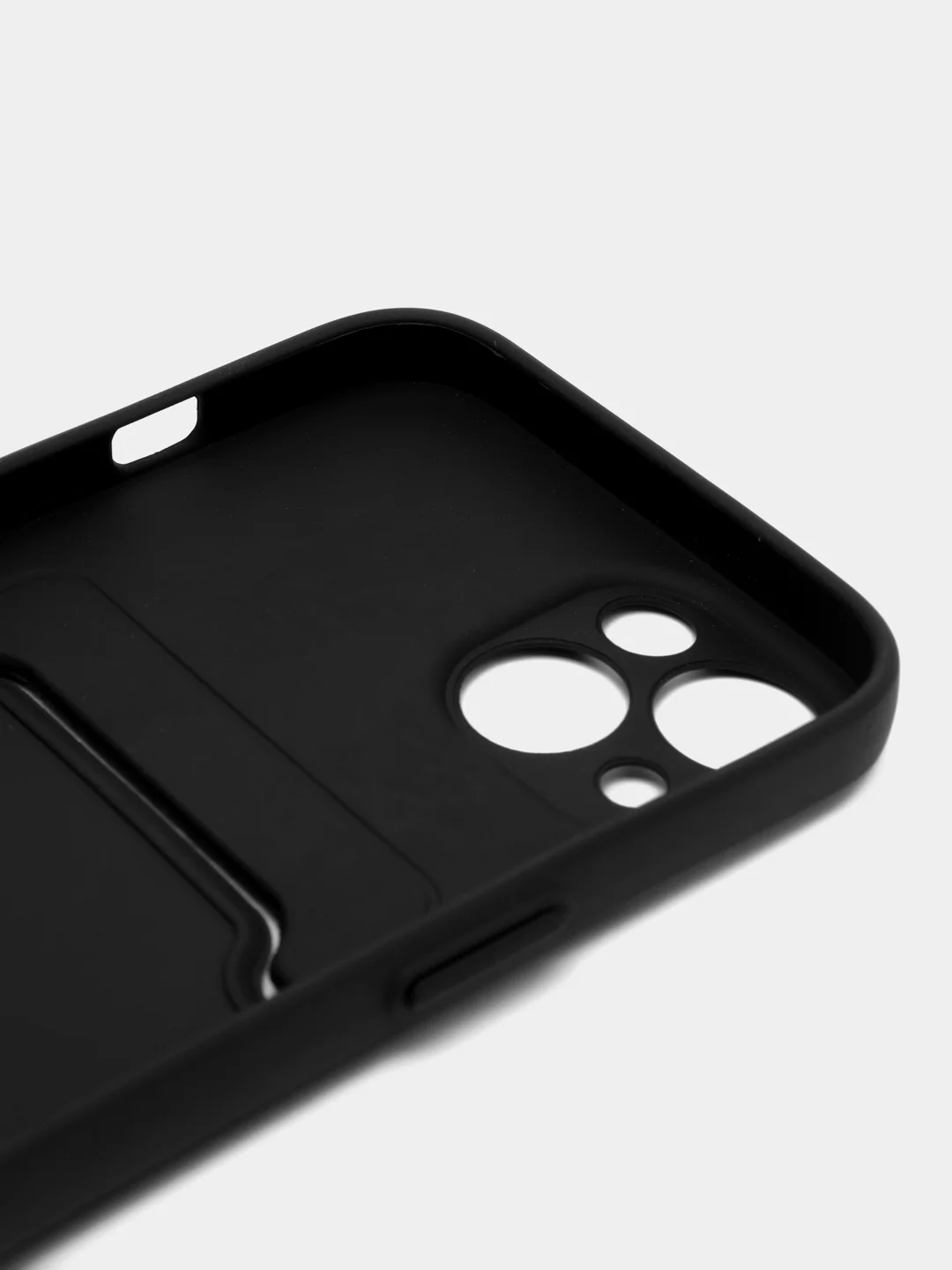 Черный чехол для iPhone 12, 13, Pro Max, 7, 8, SE 2020 с карманом для карт защита камеры динамика
