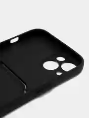Черный чехол для iPhone 12, 13, Pro Max, 7, 8, SE 2020 с карманом для карт защита камеры динамика