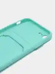 Мятный чехол для iPhone 12, 13, Pro Max, 7, 8, SE 2020 с карманом для карт защита камеры динамика