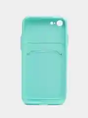 Мятный чехол для iPhone 12, 13, Pro Max, 7, 8, SE 2020 с карманом для карт защита камеры динамика