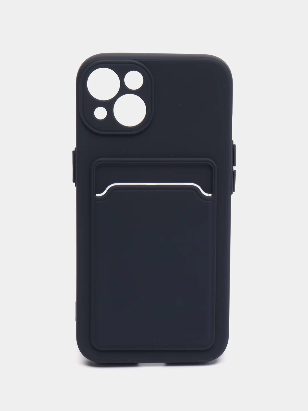 Темно-синий чехол для iPhone 12, 13, Pro Max, 7, 8, SE 2020 с карманом для карт защита камеры динамика