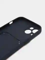 Темно-синий чехол для iPhone 12, 13, Pro Max, 7, 8, SE 2020 с карманом для карт защита камеры динамика