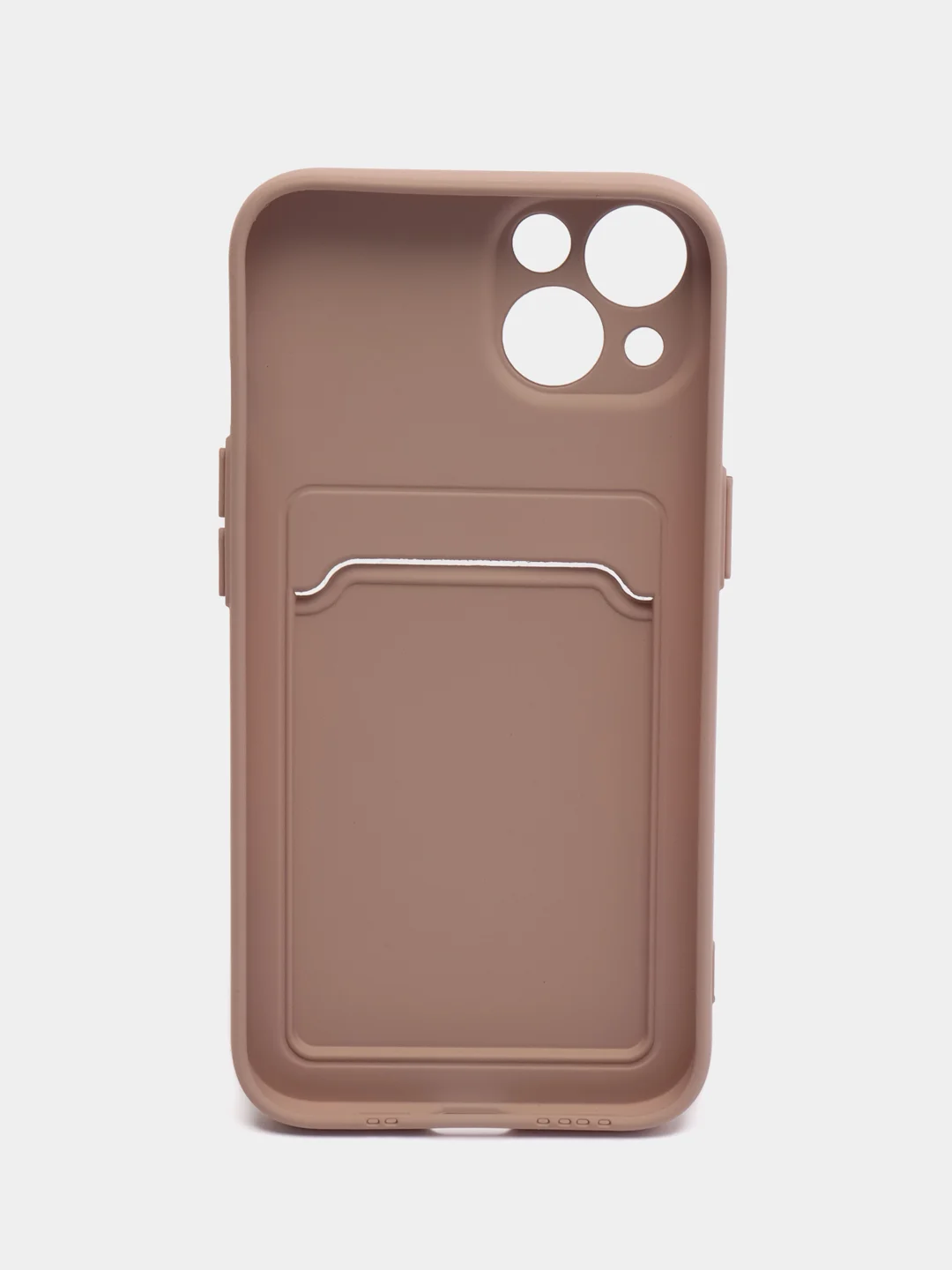Бежевый чехол для iPhone 12, 13, Pro Max, 7, 8, SE 2020 с карманом для карт защита камеры динамика