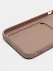 Бежевый чехол для iPhone 12, 13, Pro Max, 7, 8, SE 2020 с карманом для карт защита камеры динамика